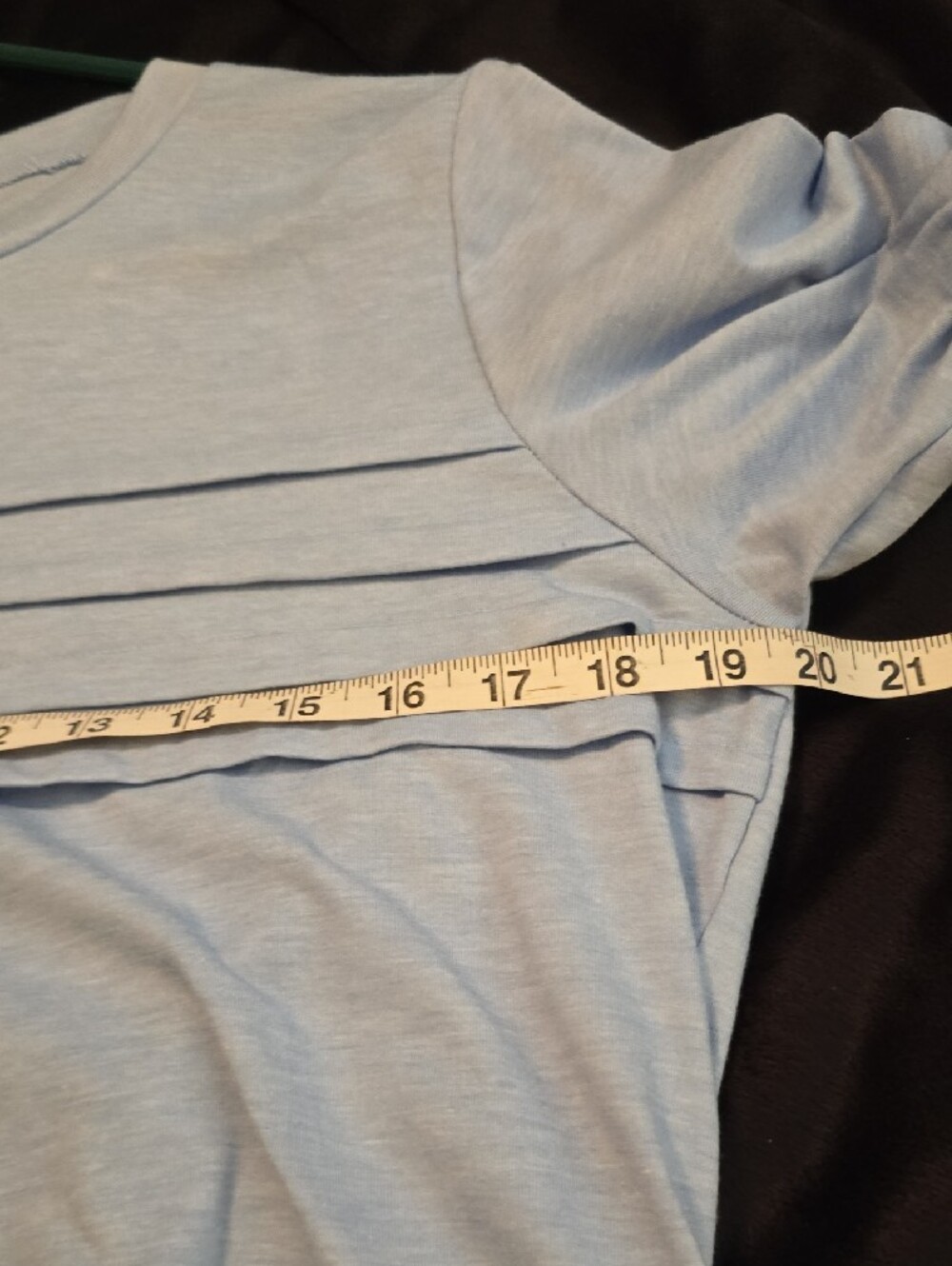 Light Blue Ruffle-Trim Women’s Top - Picture 8 of 9